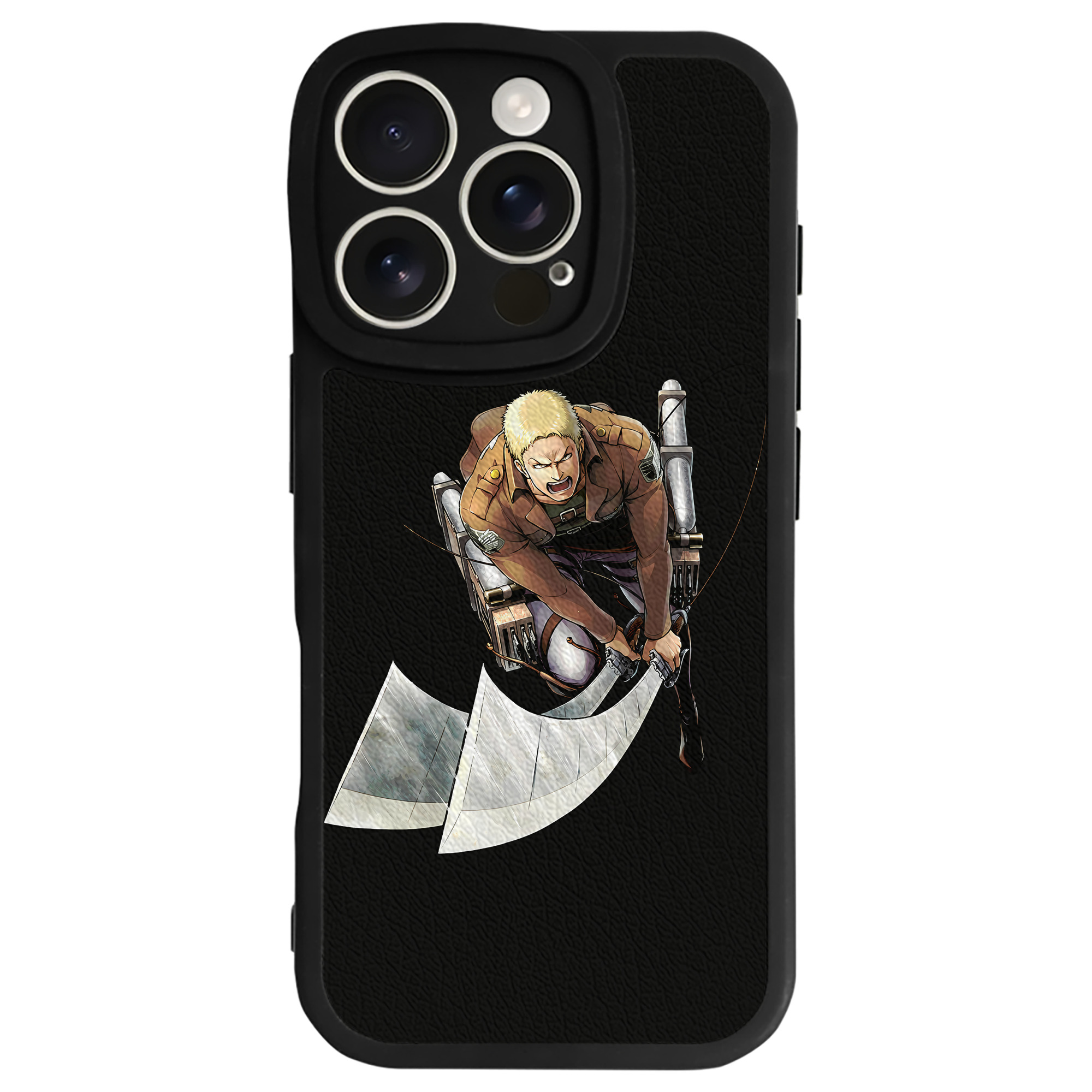 （画像用） 進撃の巨人 ライナー・ブラウン Attack on Titan Reiner Braun 【iPhone 16シリーズ対応】シリコンスマホケース（レザー調） 材質：シリコン